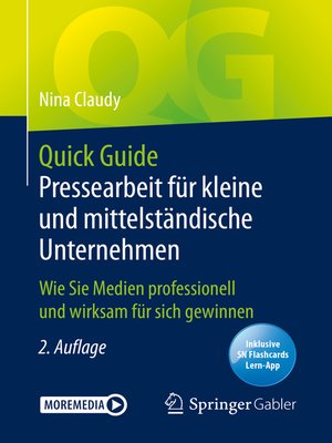 cover image of Quick Guide Pressearbeit für kleine und mittelständische Unternehmen